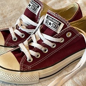 Burgundy Converse All Stars